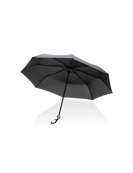 Mini ombrello bambù 20.5" rPET pongee 190T Impact AWARE™